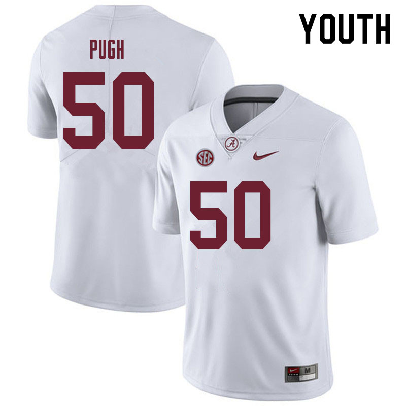 Alabama Crimson Tide Youth Gabe Pugh #50 White NCAA Nike Authentic Stitched 2019 College Football Jersey RL16Q20IQ
